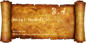 Weigl András névjegykártya
